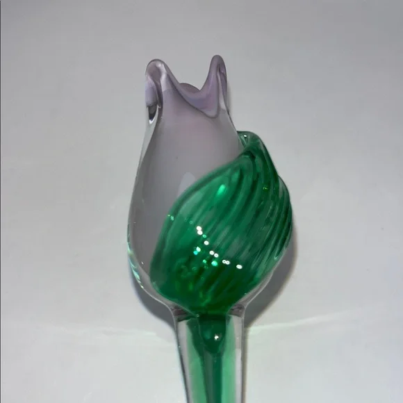 Mikasa Art Glass Hand Blown Murano Style ~ in Reddish/Blue/Lavender Tulip 🌷(3) - Picture 5 of 16